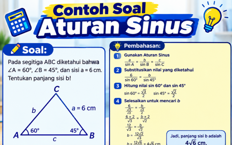 30 Contoh Soal Aturan Sinus: Rumus, Jawaban, dan Pembahasan