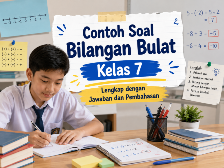 Contoh Soal Bilangan Bulat Kelas 7 Lengkap dengan Jawaban dan Pembahasan