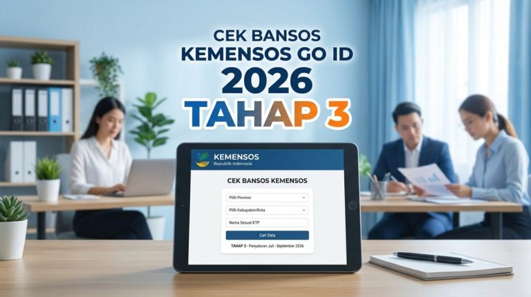 Cek Bansos Kemensos Go ID 2026 Tahap 3 Secara Online lewat HP