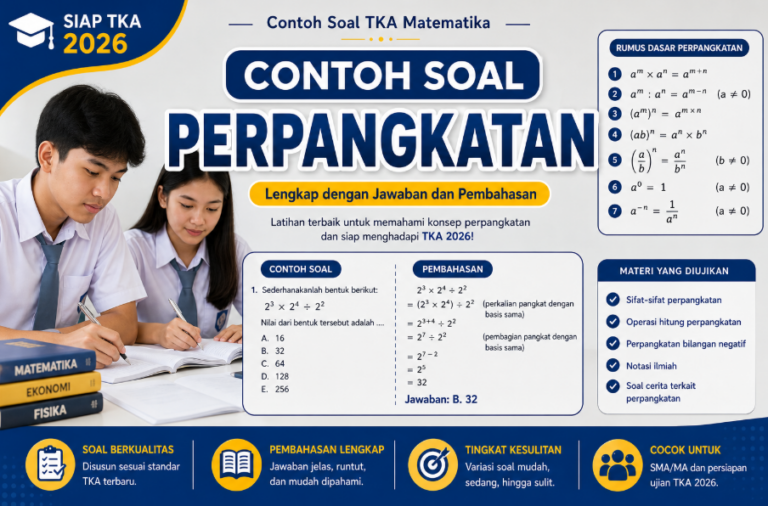 Contoh Soal Perpangkatan Lengkap dengan Jawaban dan Pembahasan
