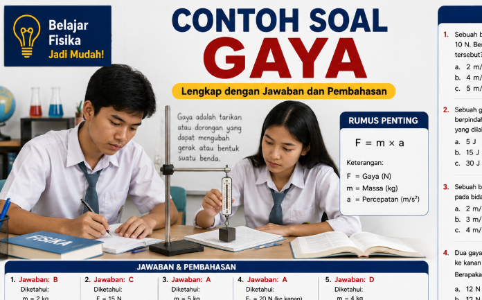 Kumpulan Soal Gaya: Rumus, Jawaban, dan Pembahasan Lengkap