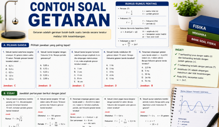 Kumpulan Soal Getaran: Periode, Frekuensi, dan Pembahasannya