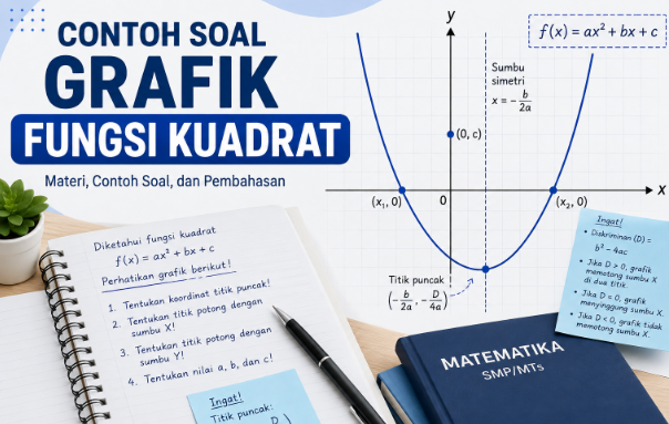 Contoh Soal Grafik Fungsi Kuadrat: Rumus, Jawaban, dan Pembahasan