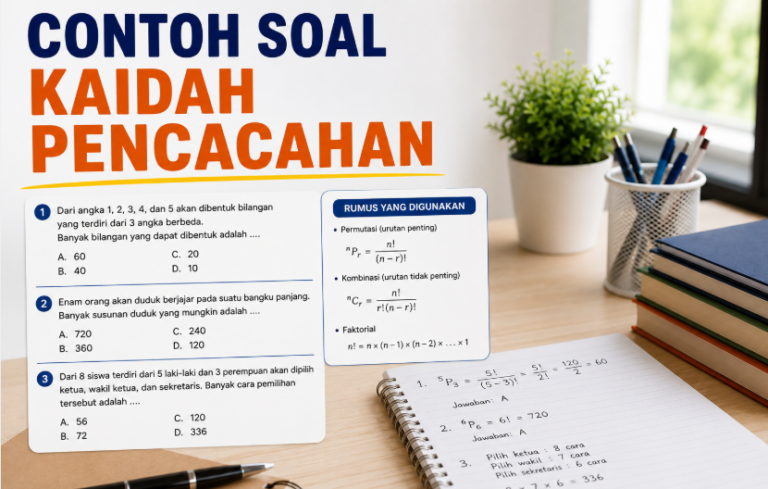 30 Contoh Soal Kaidah Pencacahan Lengkap dengan Jawaban dan Pembahasan