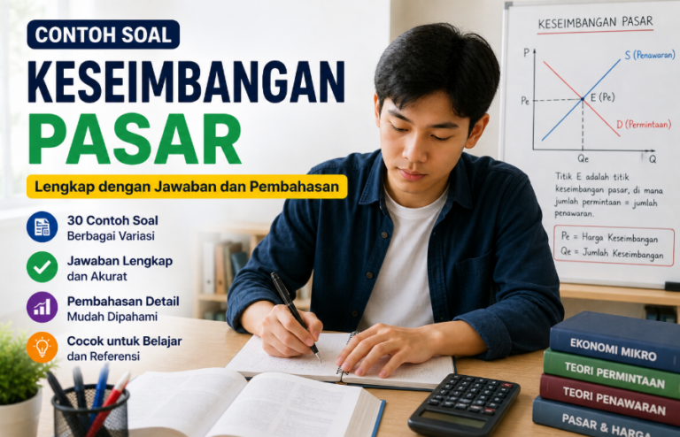 30 Contoh Soal Keseimbangan Pasar Lengkap dengan Jawaban dan Pembahasan