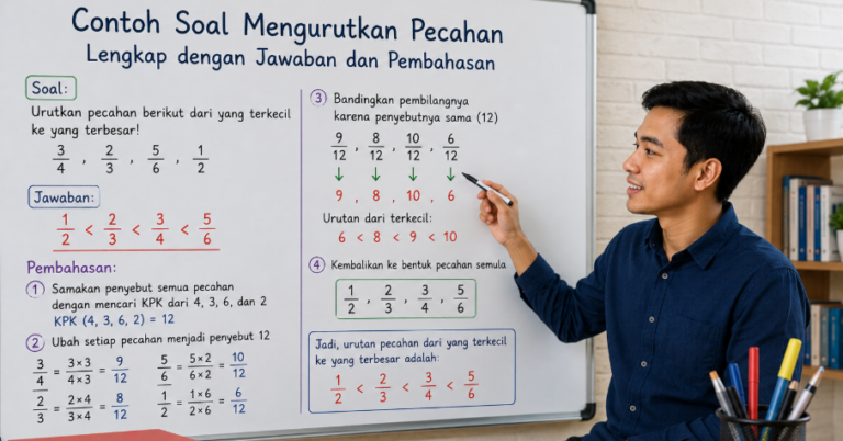 Contoh Soal Mengurutkan Pecahan Lengkap dengan Jawaban dan Pembahasan