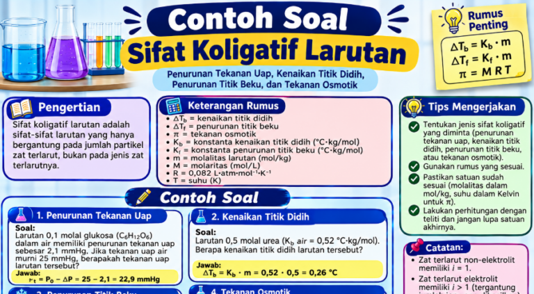 Contoh Soal Sifat Koligatif Larutan: Rumus dan Pembahasan
