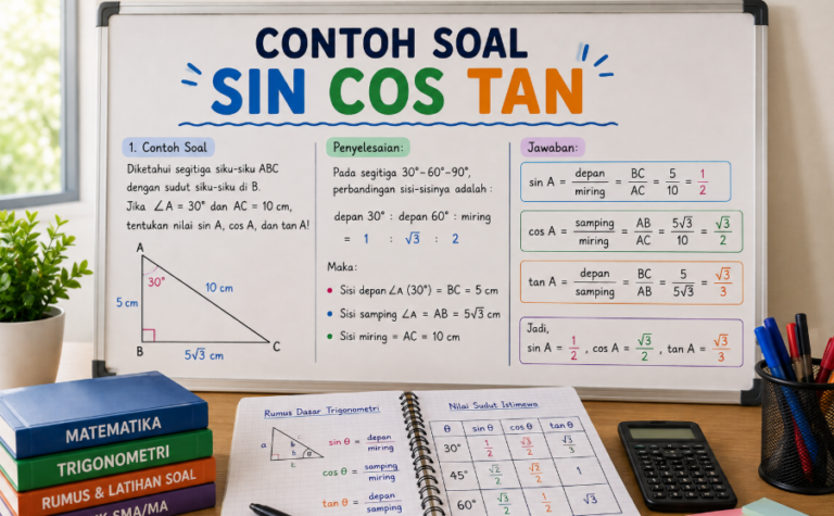 30 Contoh Soal Sin Cos Tan: Rumus, Jawaban, dan Pembahasan