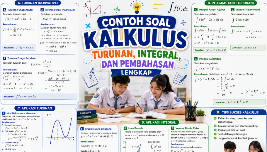 Contoh Soal Kalkulus: Turunan, Integral, dan Pembahasan Lengkap