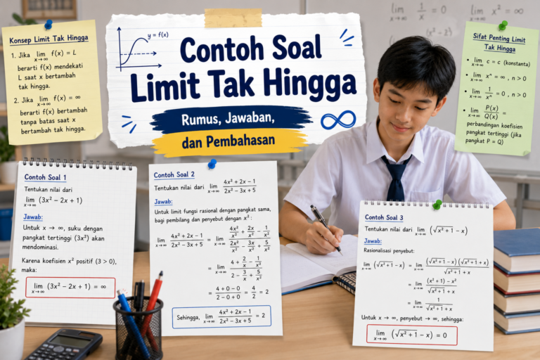 Contoh Soal Limit Tak Hingga Lengkap dengan Jawaban dan Pembahasan