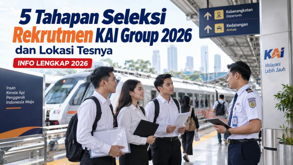 5 Tahapan Seleksi Rekrutmen KAI Group 2026 dan Lokasi Tesnya