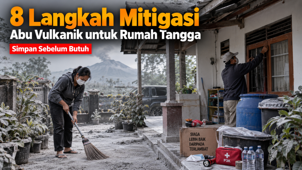 8 Langkah Mitigasi Abu Vulkanik untuk Rumah Tangga, Simpan Sebelum Butuh