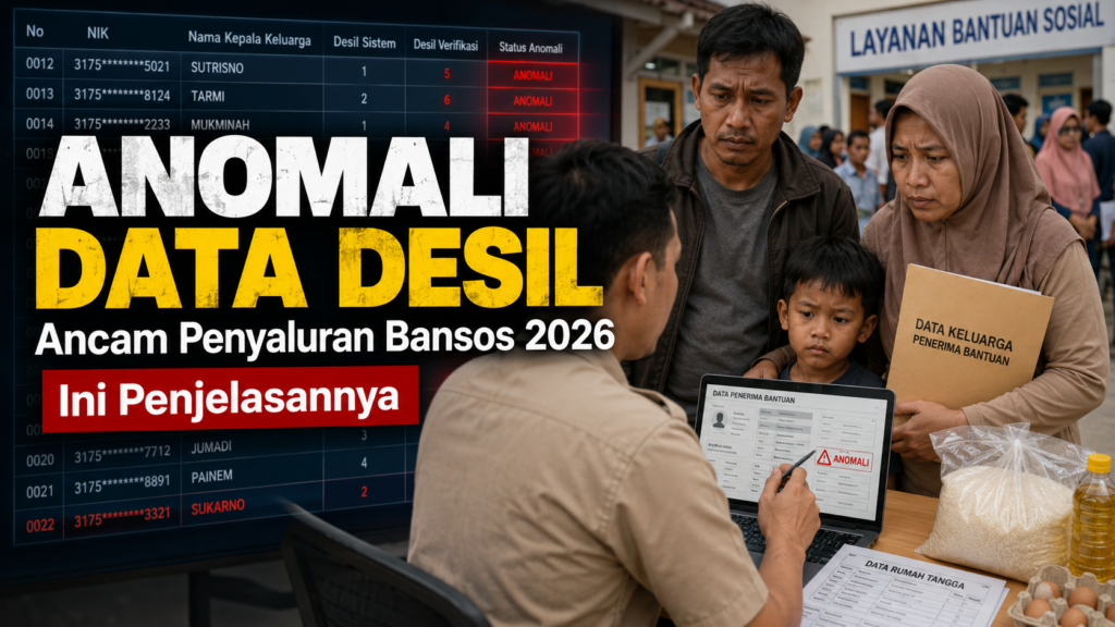 Anomali Data Desil Ancam Penyaluran Bansos 2026, Ini Penjelasannya