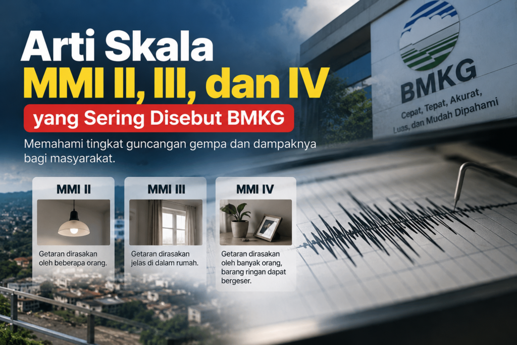Arti Skala MMI II, III, dan IV yang Sering Disebut BMKG