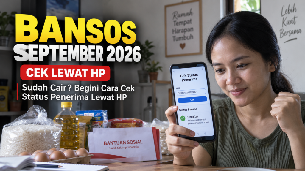Bansos September 2026 Sudah Cair Begini Cara Cek Status Penerima Lewat HP