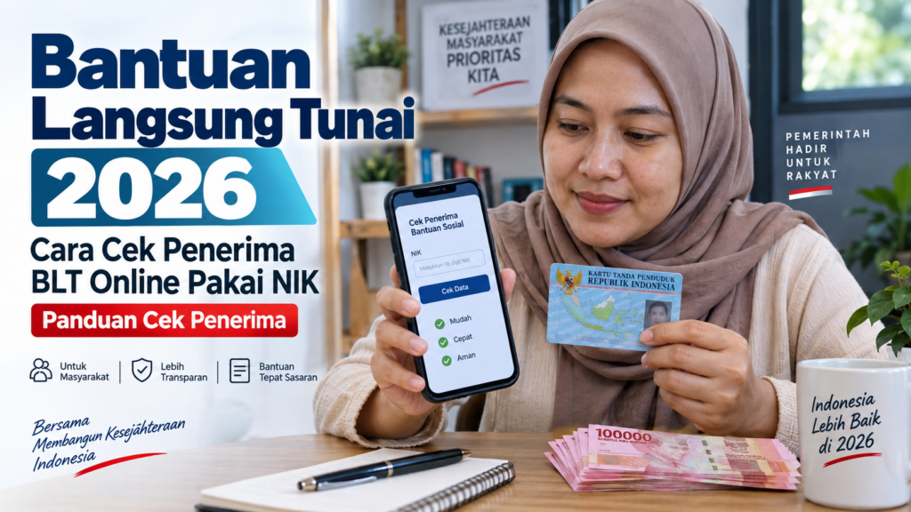 Bantuan Langsung Tunai 2026 Cara Cek Penerima BLT Online Pakai NIK