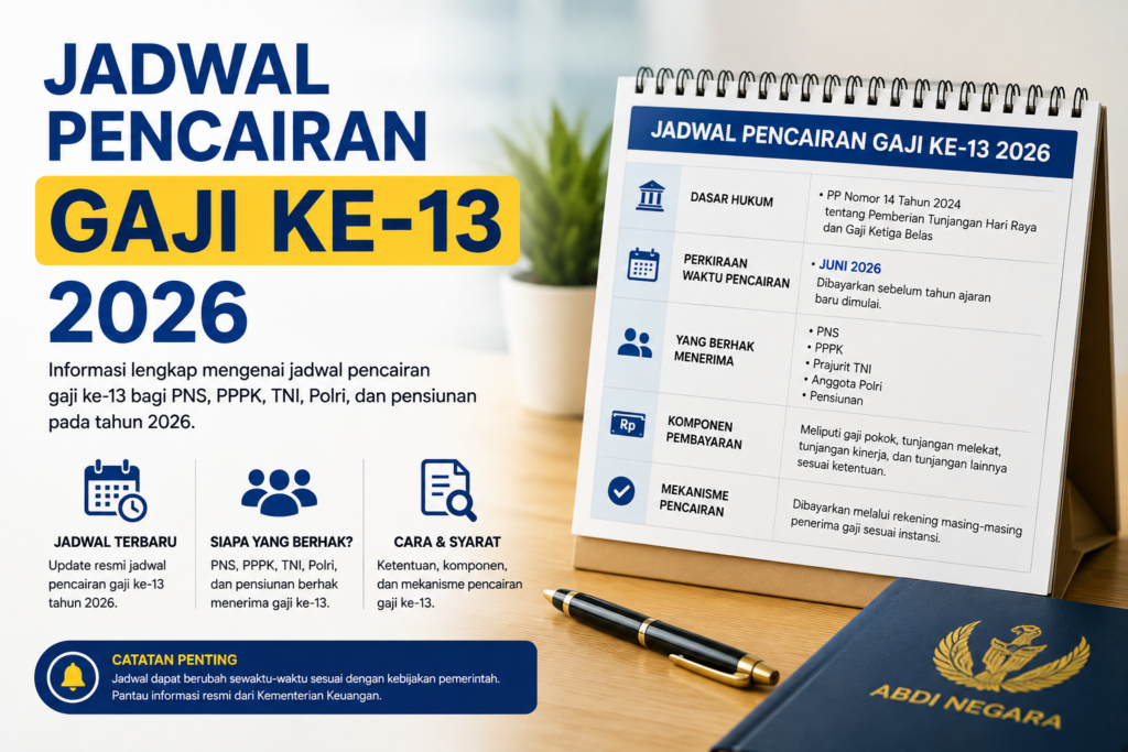 Berapa Besaran Gaji ke-13 PNS yang Diterima Tahun 2026