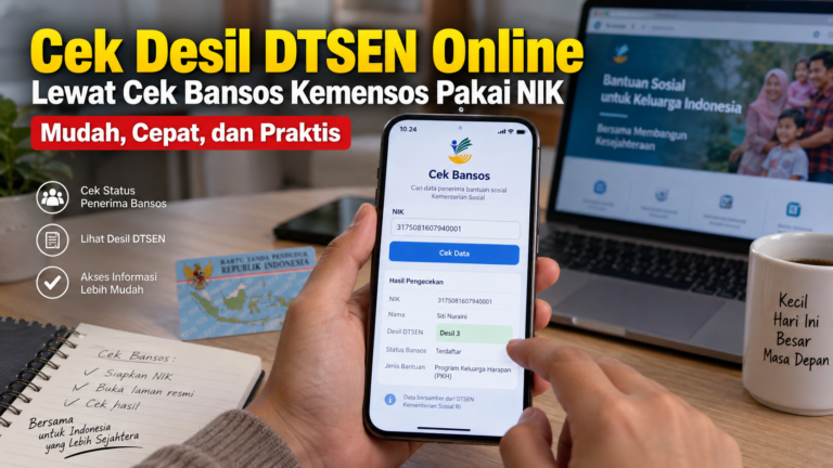 Cara Cek Desil DTSEN Online Lewat Cek Bansos Kemensos Pakai NIK