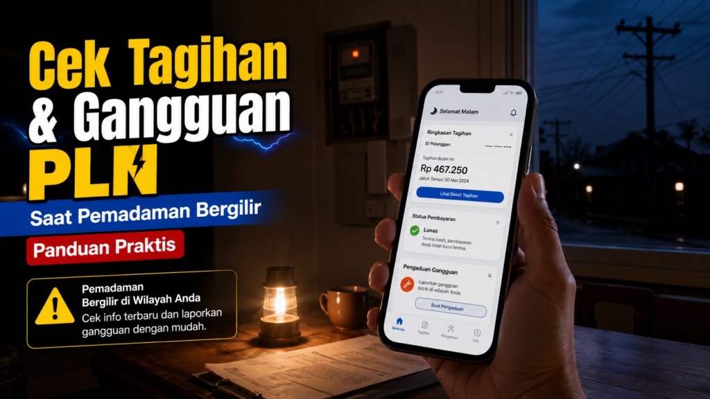 Cara Cek Tagihan dan Gangguan PLN Saat Pemadaman Bergilir