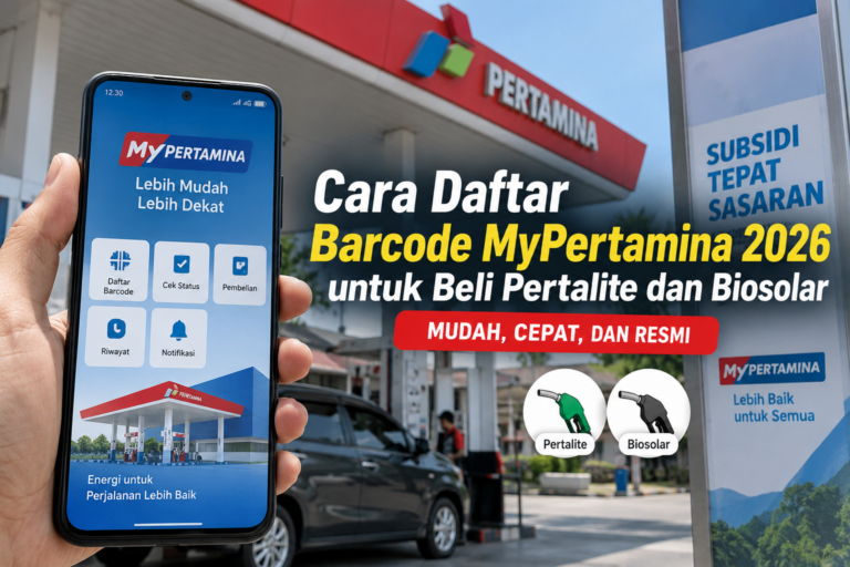 Cara Daftar Barcode MyPertamina 2026 untuk Beli Pertalite dan Biosolar