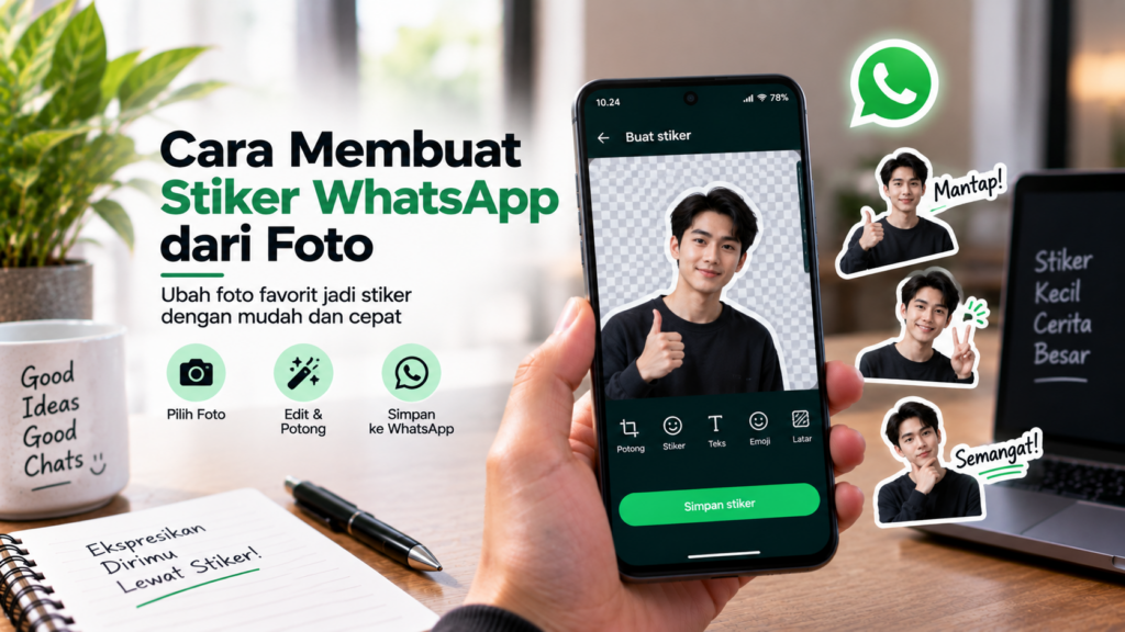 Cara Membuat Stiker WhatsApp dari Foto Sendiri Tanpa Aplikasi Tambahan