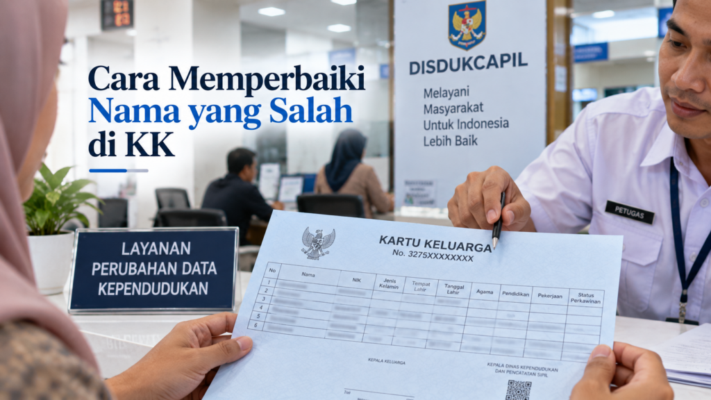 Cara Memperbaiki Nama yang Salah di KK Secara Online dan Syaratnya