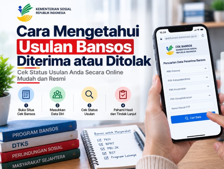 Cara Mengetahui Usulan Bansos Diterima atau Ditolak