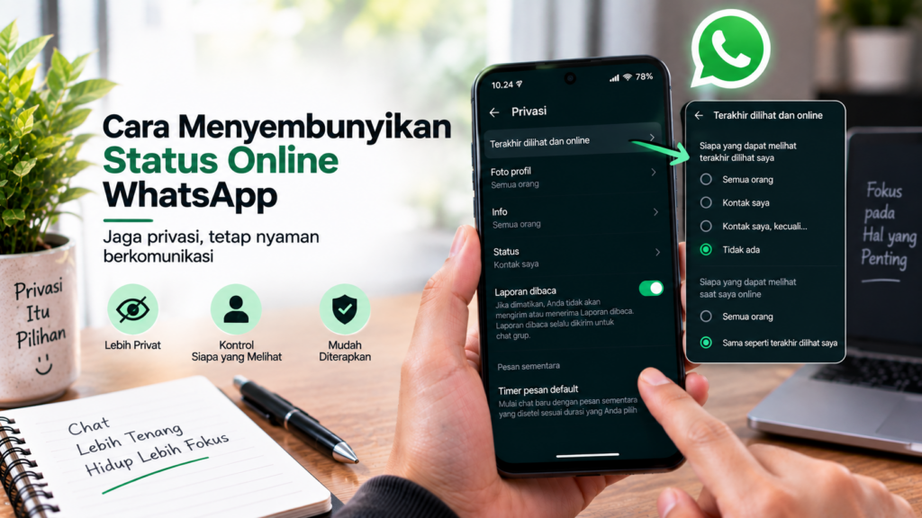 Cara Menyembunyikan Status Online WhatsApp