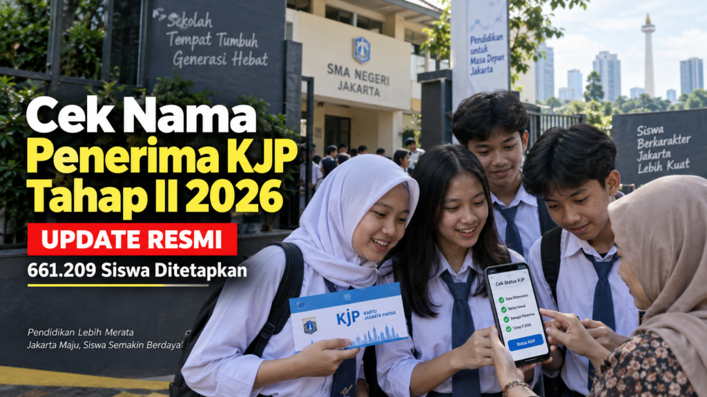 Cek Nama Penerima KJP Tahap II 2026, 661.209 Siswa Ditetapkan