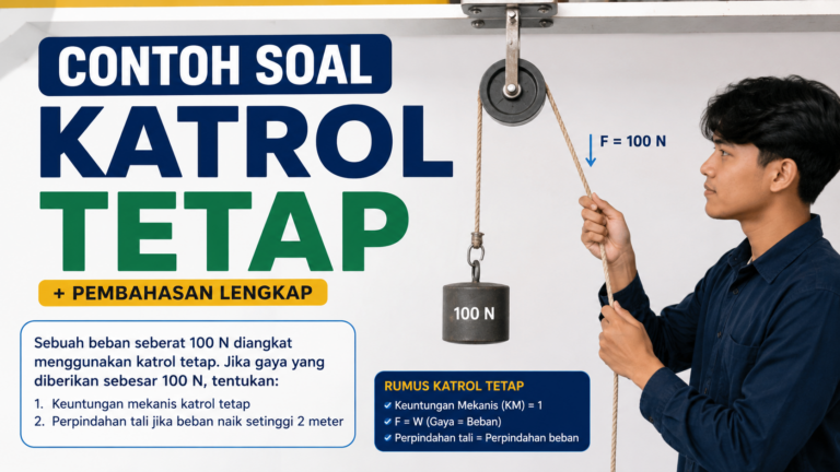 Soal Katrol Tetap: Rumus Keuntungan Mekanis, Jawaban, dan Pembahasan