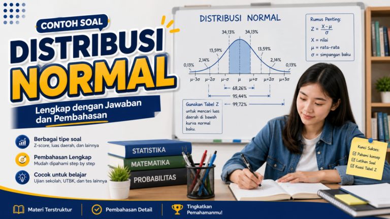 Contoh Soal Distribusi Normal: Rumus, Tabel Z, dan Pembahasan