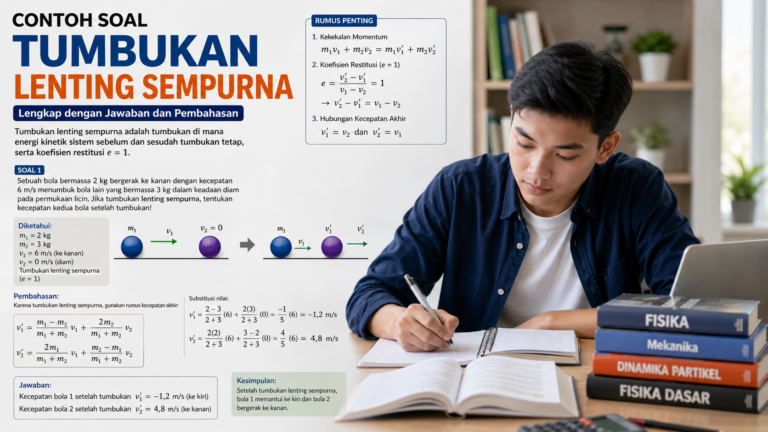 Contoh Soal Tumbukan Lenting Sempurna: Konsep, Rumus, dan Jawaban