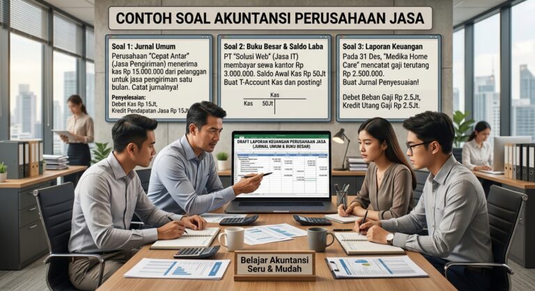 Soal Akuntansi Perusahaan Jasa dari Jurnal hingga Laporan Keuangan