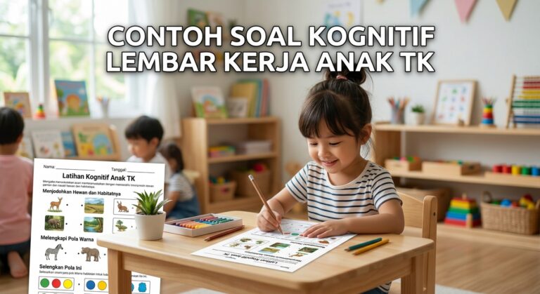 Contoh Soal Kognitif Lembar Kerja Anak TK Lengkap dengan Jawaban