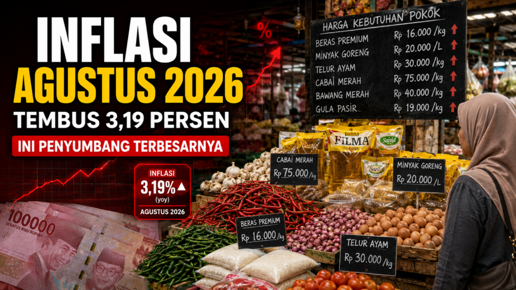Inflasi Agustus 2026 Tembus 3,19 Persen, Ini Penyumbang Terbesarnya