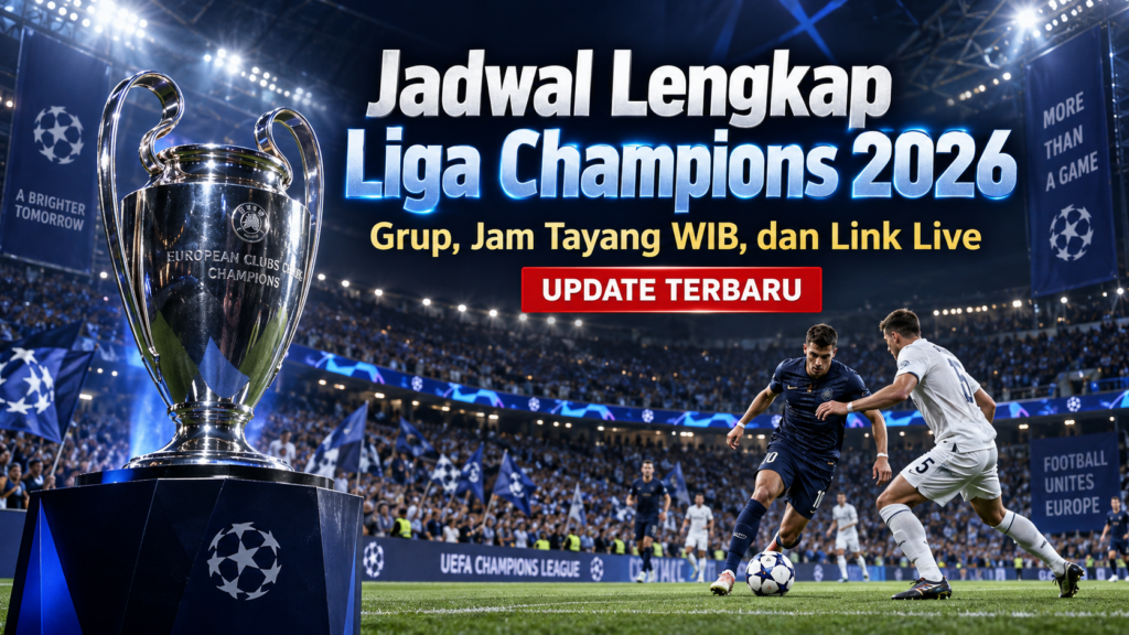 Jadwal Lengkap Liga Champions 2026 Grup, Jam Tayang WIB, dan Link Live