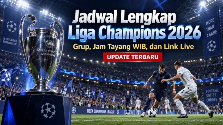 Jadwal Lengkap Liga Champions 2026: Grup, Jam Tayang WIB, dan Link Live