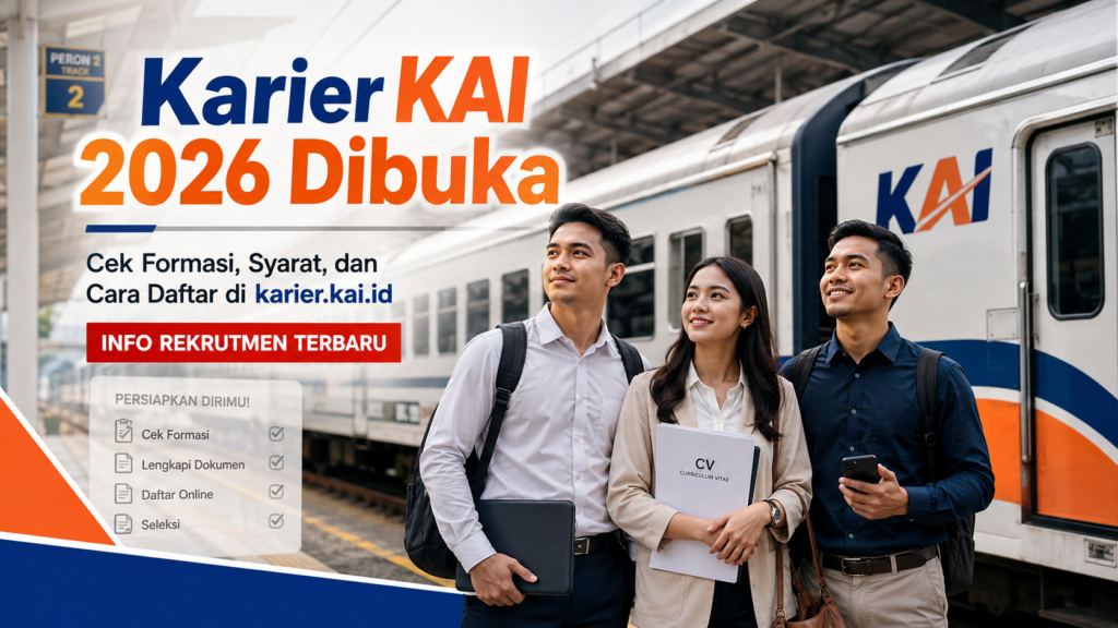 Karier KAI 2026 Dibuka Cek Formasi, Syarat, dan Cara Daftar di karier.kai.id