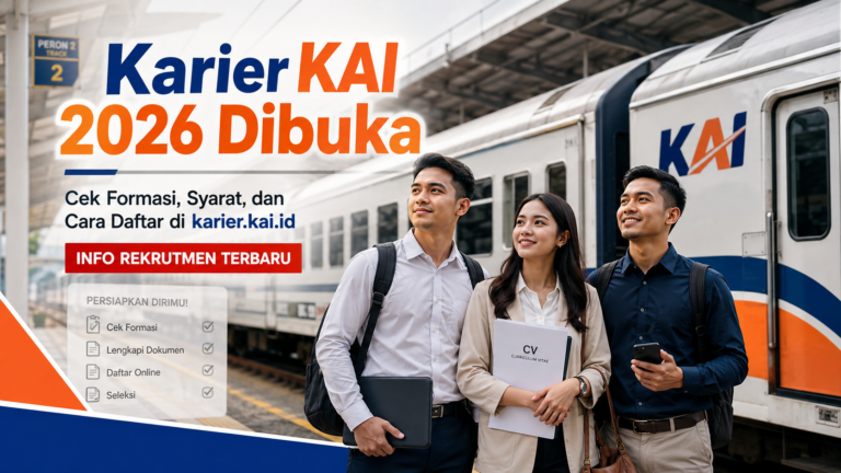 Karier KAI 2026 Dibuka: Cek Formasi, Syarat, dan Cara Daftar di karier.kai.id