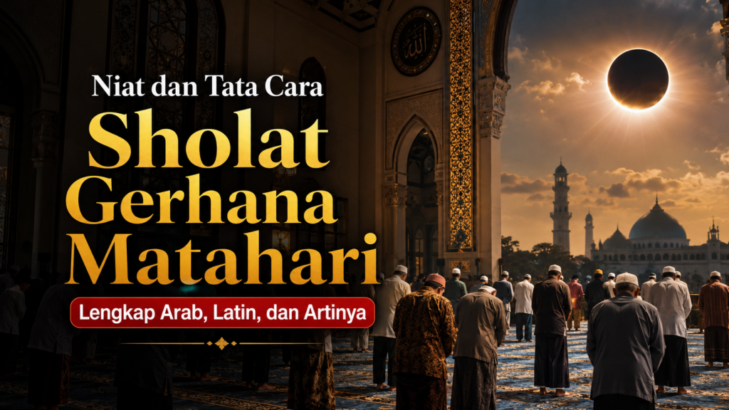 Niat dan Tata Cara Sholat Gerhana Matahari Lengkap Arab, Latin, dan Artinya