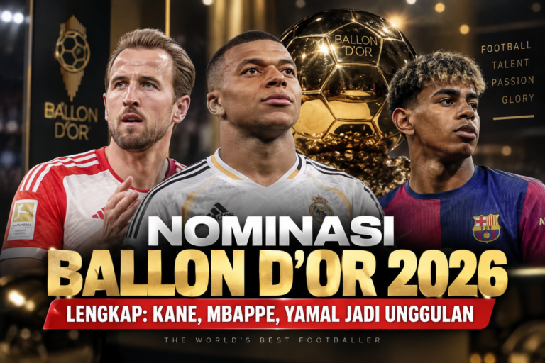 Nominasi Ballon d’Or 2026 Lengkap: Kane, Mbappe, Yamal Jadi Unggulan
