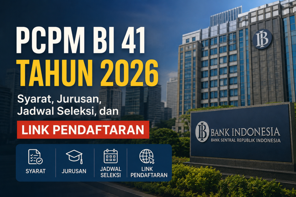 PCPM BI 41 Tahun 2026 Syarat, Jurusan, Jadwal Seleksi, dan Link Pendaftaran