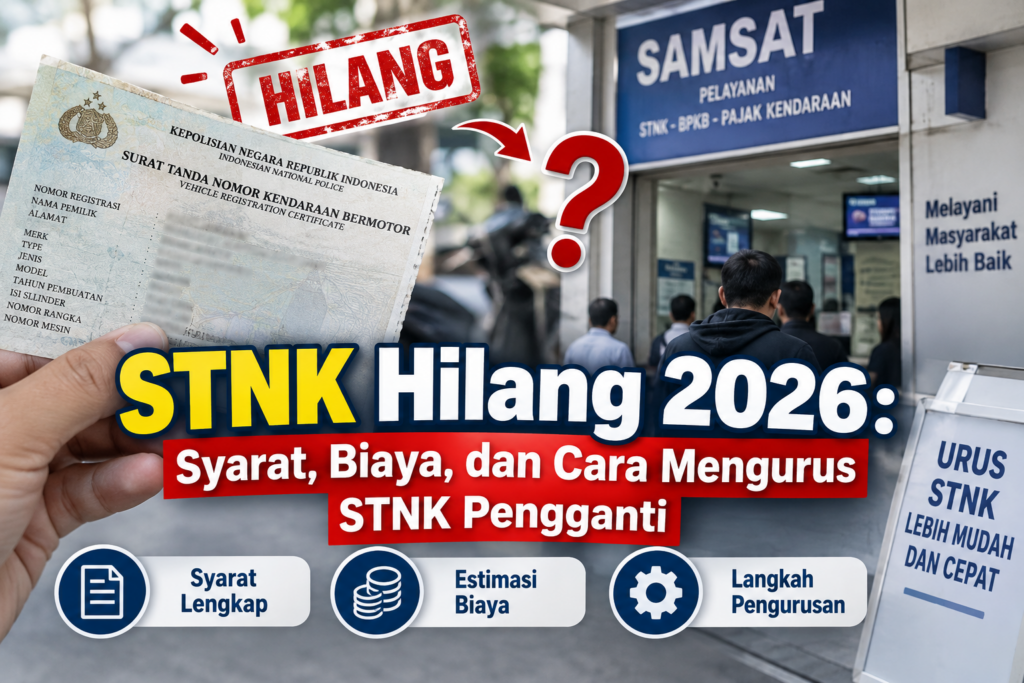 STNK Hilang 2026 Syarat, Biaya, dan Cara Mengurus STNK Pengganti