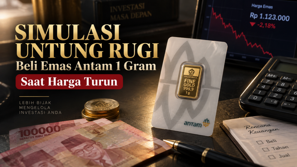 Simulasi Untung Rugi Beli Emas Antam 1 Gram Saat Harga Turun