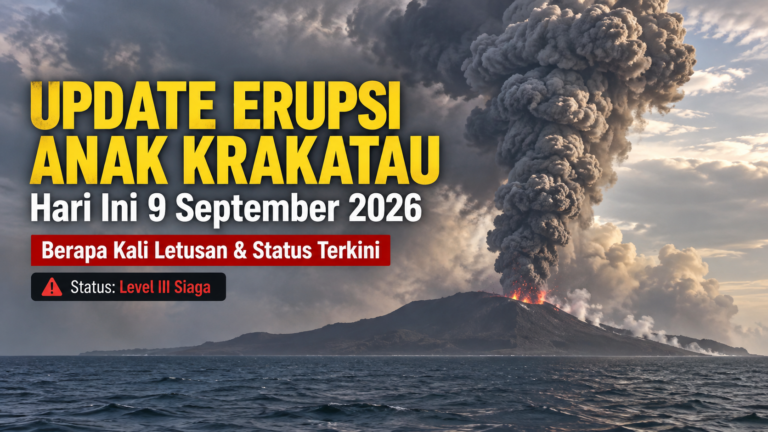 Update Erupsi Anak Krakatau Hari Ini 9 September 2026: Berapa Kali Letusan & Status Terkini